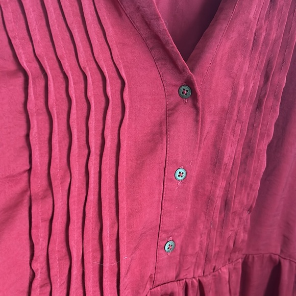 Knox Rose Red Satin Peplum Top Long Sleeve XXL - Picture 4 of 6